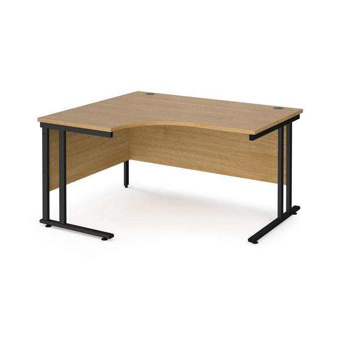 Maestro 25 left hand ergonomic corner desk 1400mm - 1800mm wide Desking Dams 
