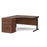 Maestro 25 left hand ergonomic corner office desk with pedestal 1400mm x 1600mm Desking Dams 