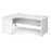 Maestro 25 Panel Leg left hand ergonomic corner office desk Desking Dams White 1800mm x 1200mm 