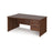 Maestro 25 Panel Leg left hand wave desk with 2 drawer pedestal Desking Dams Walnut 1600mm x 800-990mm 