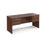 Maestro 25 Panel Leg Narrow straight desk with two x 2 drawer pedestals Desking Dams Walnut 1600mm x 600mm 