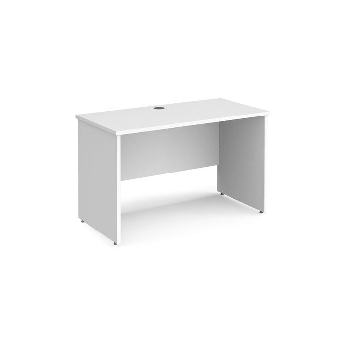 Maestro 25 panel leg narrow straight office desk Desking Dams White 1200mm x 600mm 