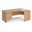 Maestro 25 Panel Leg right hand ergonomic corner desk with 3 drawer pedestal Desking Dams Beech 1800mm x 1200mm 