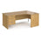 Maestro 25 Panel Leg right hand ergonomic corner desk with 3 drawer pedestal Desking Dams Oak 1800mm x 1200mm 