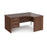 Maestro 25 Panel Leg right hand ergonomic corner desk with 3 drawer pedestal Desking Dams Walnut 1600mm x 1200mm 