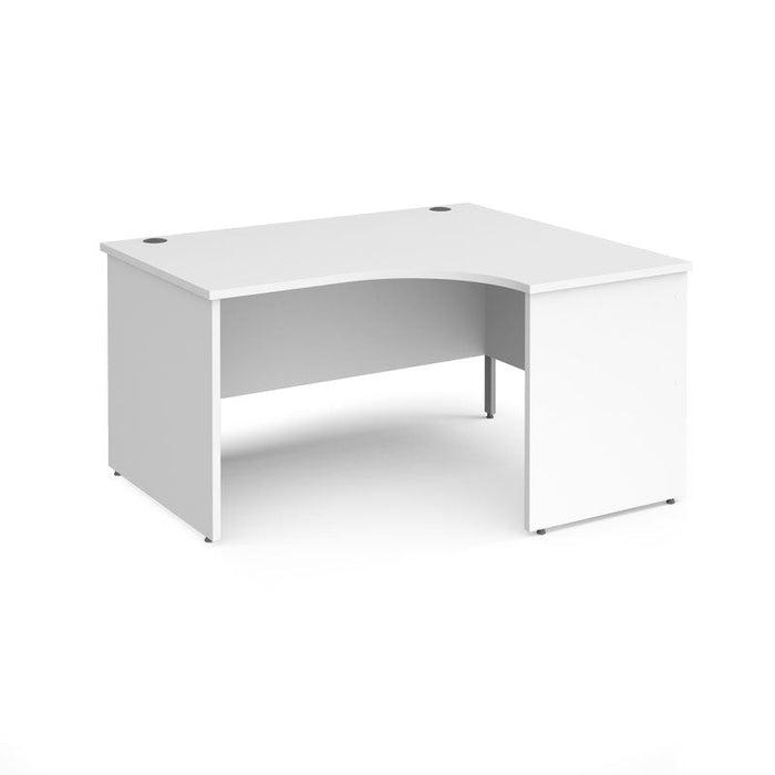 Maestro 25 panel leg right hand ergonomic corner office desk Desking Dams White 1400mm x 1200mm 