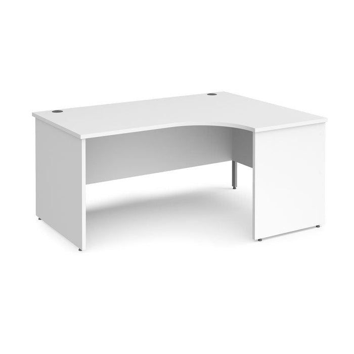 Maestro 25 panel leg right hand ergonomic corner office desk Desking Dams White 1600mm x 1200mm 