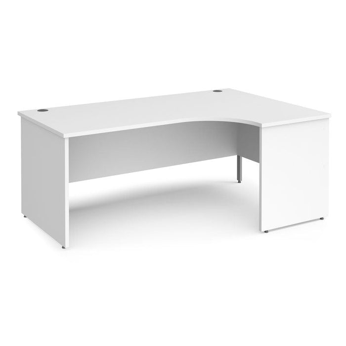 Maestro 25 panel leg right hand ergonomic corner office desk Desking Dams White 1800mm x 1200mm 