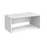 Maestro 25 Panel Leg right hand Office wave desk Desking Dams White 1600mm x 800-990mm 