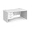 Maestro 25 Panel Leg right hand wave desk with 3 drawer pedestal Desking Dams White 1600mm x 800-990mm 