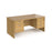 Maestro 25 Panel Leg straight desk with 2 and 3 drawer pedestals Desking Dams Oak 1600mm x 800mm 
