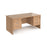 Maestro 25 Panel Leg straight desk with two x 3 drawer pedestals Desking Dams Beech 1600mm x 800mm 