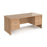 Maestro 25 Panel Leg straight desk with two x 3 drawer pedestals Desking Dams Beech 1800mm x 800mm 