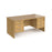 Maestro 25 Panel Leg straight desk with two x 3 drawer pedestals Desking Dams Oak 1600mm x 800mm 