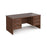 Maestro 25 Panel Leg straight desk with two x 3 drawer pedestals Desking Dams Walnut 1600mm x 800mm 