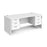 Maestro 25 Panel Leg straight desk with two x 3 drawer pedestals Desking Dams White 1800mm x 800mm 