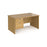 Maestro 25 Panel Leg straight office desk with 2 drawer pedestal Desking Dams Oak 1400mm x 800mm 