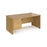Maestro 25 Panel Leg straight office desk with 2 drawer pedestal Desking Dams Oak 1600mm x 800mm 