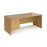 Maestro 25 Panel Leg straight office desk with 2 drawer pedestal Desking Dams Oak 1800mm x 800mm 