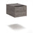 Maestro 25 shallow 2 drawer fixed pedestal for 600mm deep desks Wooden Storage Dams Grey Oak 