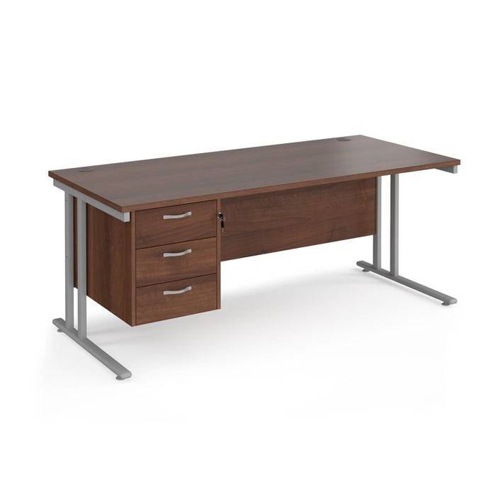 Maestro 25 straight office desk with 3 drawer pedestal Desking Dams 
