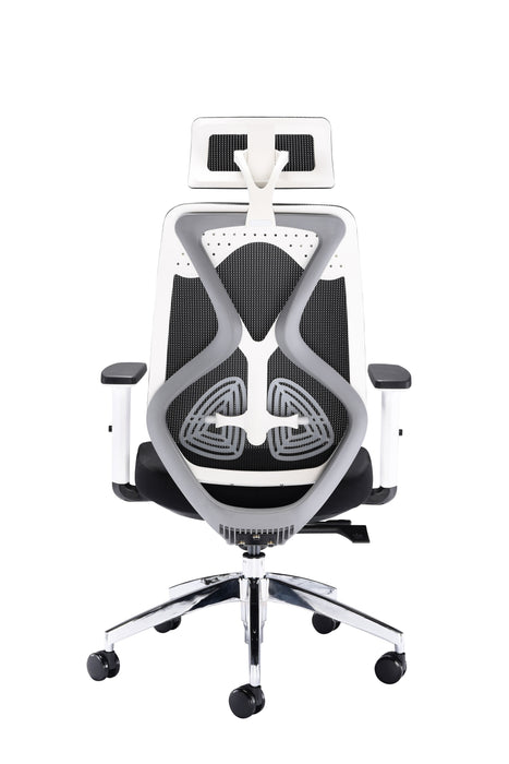 Maldini Mesh Back Office Chair -White Frame Mesh Office Chairs TC Group 