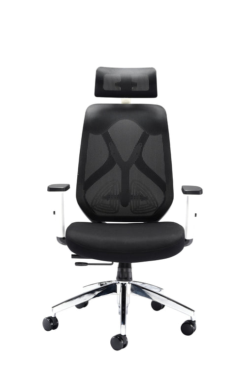 Maldini Mesh Back Office Chair -White Frame Mesh Office Chairs TC Group Black 