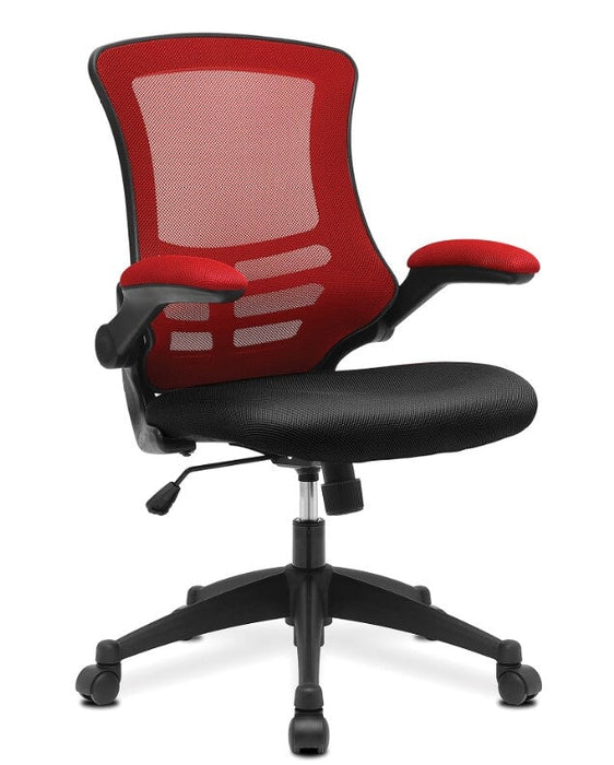 Marlos Moon Two Tone Mesh Back Office Chair Mesh Office Chairs Nautilus Designs Red 