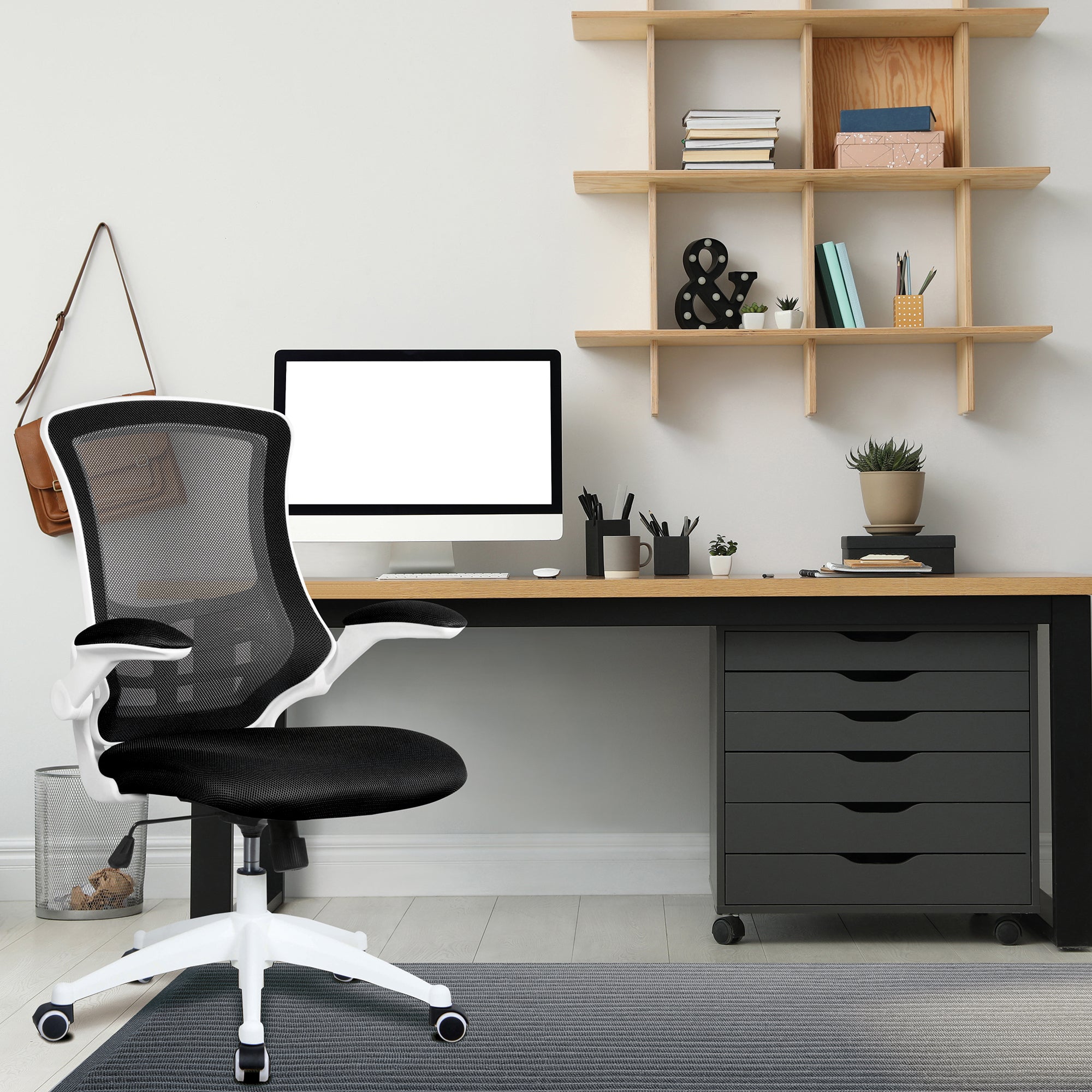 Marlos Moon White Frame Mesh Back Office Chair