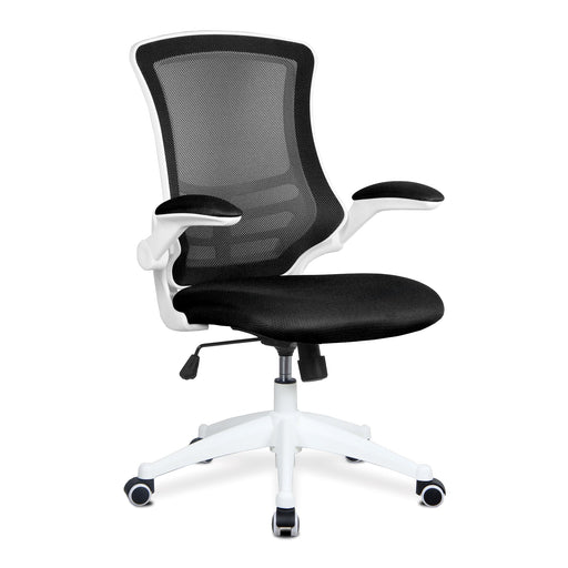 Marlos Moon White Frame Mesh Back Office Chair Mesh Office Chairs Nautilus Designs Black 