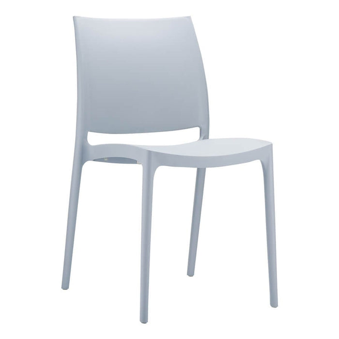 Maya Side Chair Café Furniture zaptrading Silver Grey 