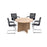 Meeting Table Bundle deal 4 x Essen visitors chairs with RT12 meeting table Tables Dams 