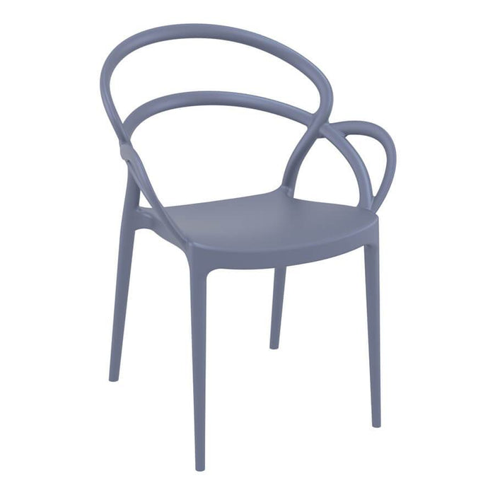 Mila Arm Chair Café Furniture zaptrading Dark Grey 