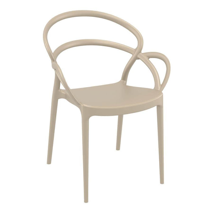 Mila Arm Chair Café Furniture zaptrading Taupe 