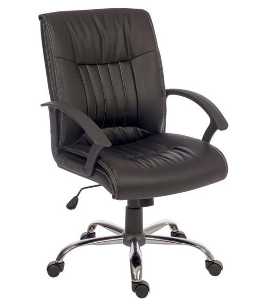 Milan Leather Look Executive Office Chair Office Chair Teknik Black 