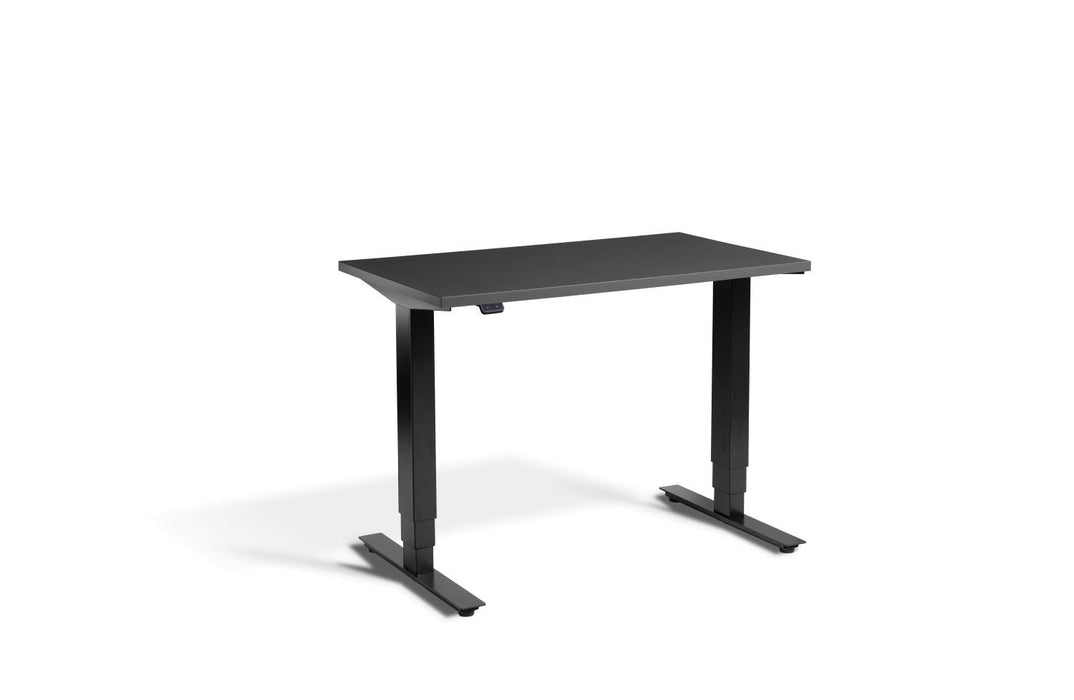 Mini Height Adjustable Desk 1000 x 600mm Desking Lavoro Black Graphite 