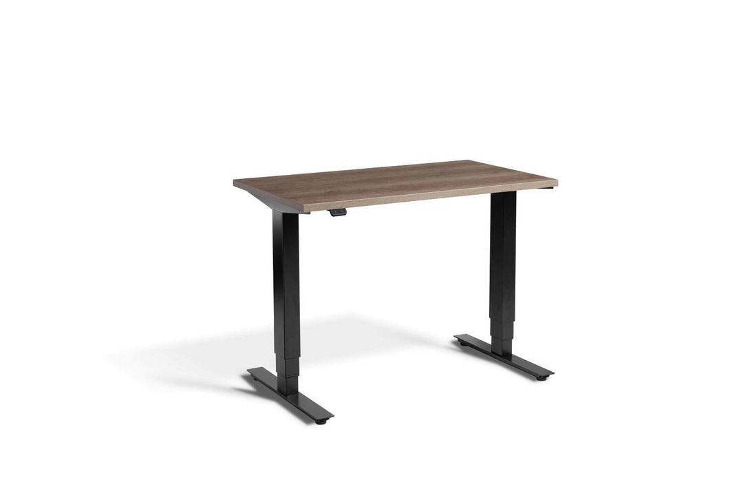 Mini Height Adjustable Desk 1000 x 600mm Desking Lavoro Black Grey Nebraska 