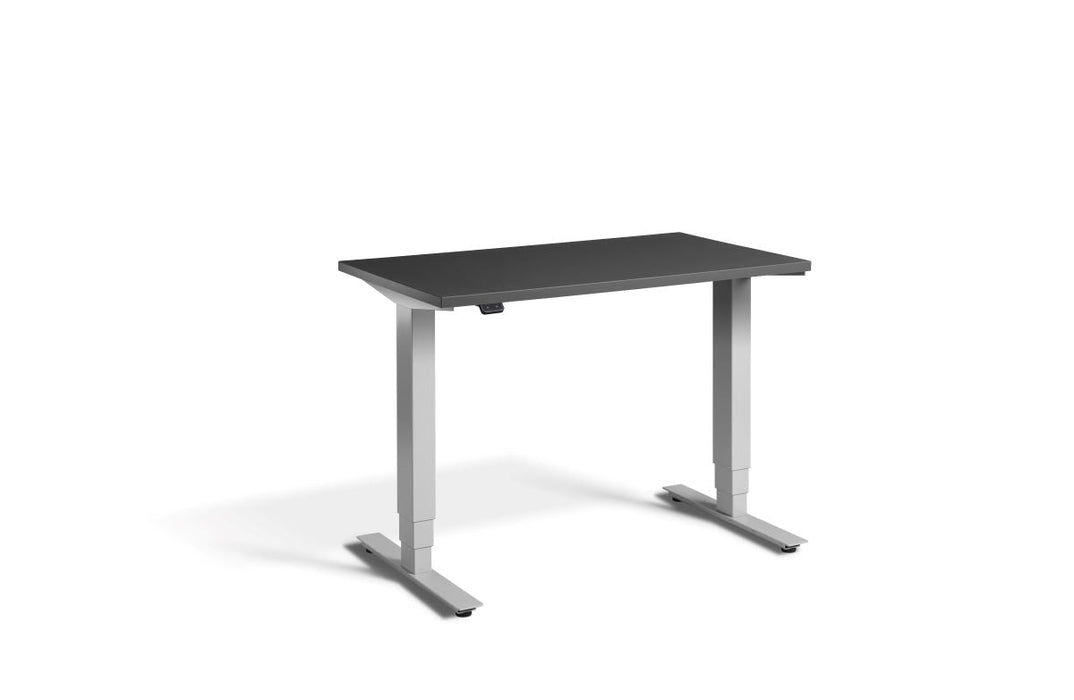 Mini Height Adjustable Desk 1000 x 600mm Desking Lavoro Silver Graphite 