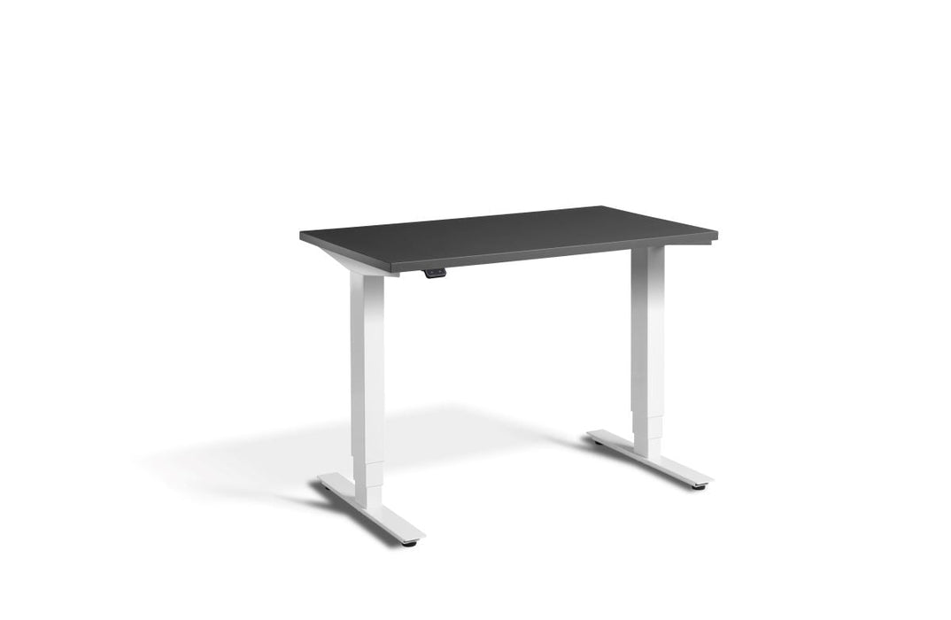 Mini Height Adjustable Desk 1000 x 600mm Desking Lavoro White Graphite 