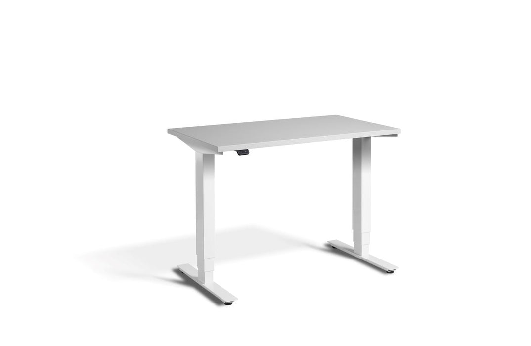 Mini Height Adjustable Desk 1000 x 600mm Desking Lavoro White Grey 