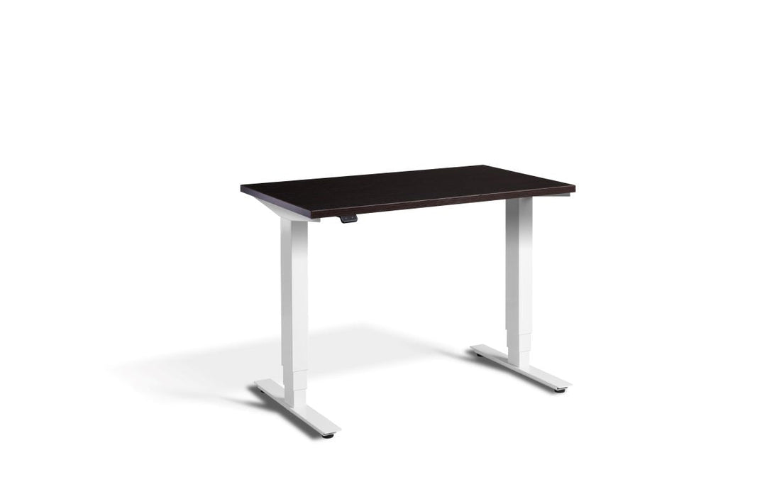 Mini Height Adjustable Desk 1000 x 600mm Desking Lavoro White Wenge 