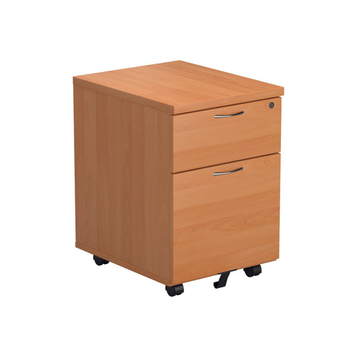 Mobile Under Desk Pedestal - Beech PEDESTALS TC Group Beech 2 Drawers 