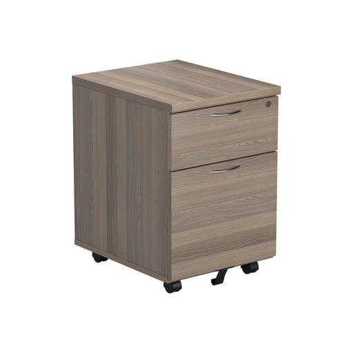 Mobile Under Desk Pedestal - Grey Oak PEDESTALS TC Group Grey Oak 2 Drawers 