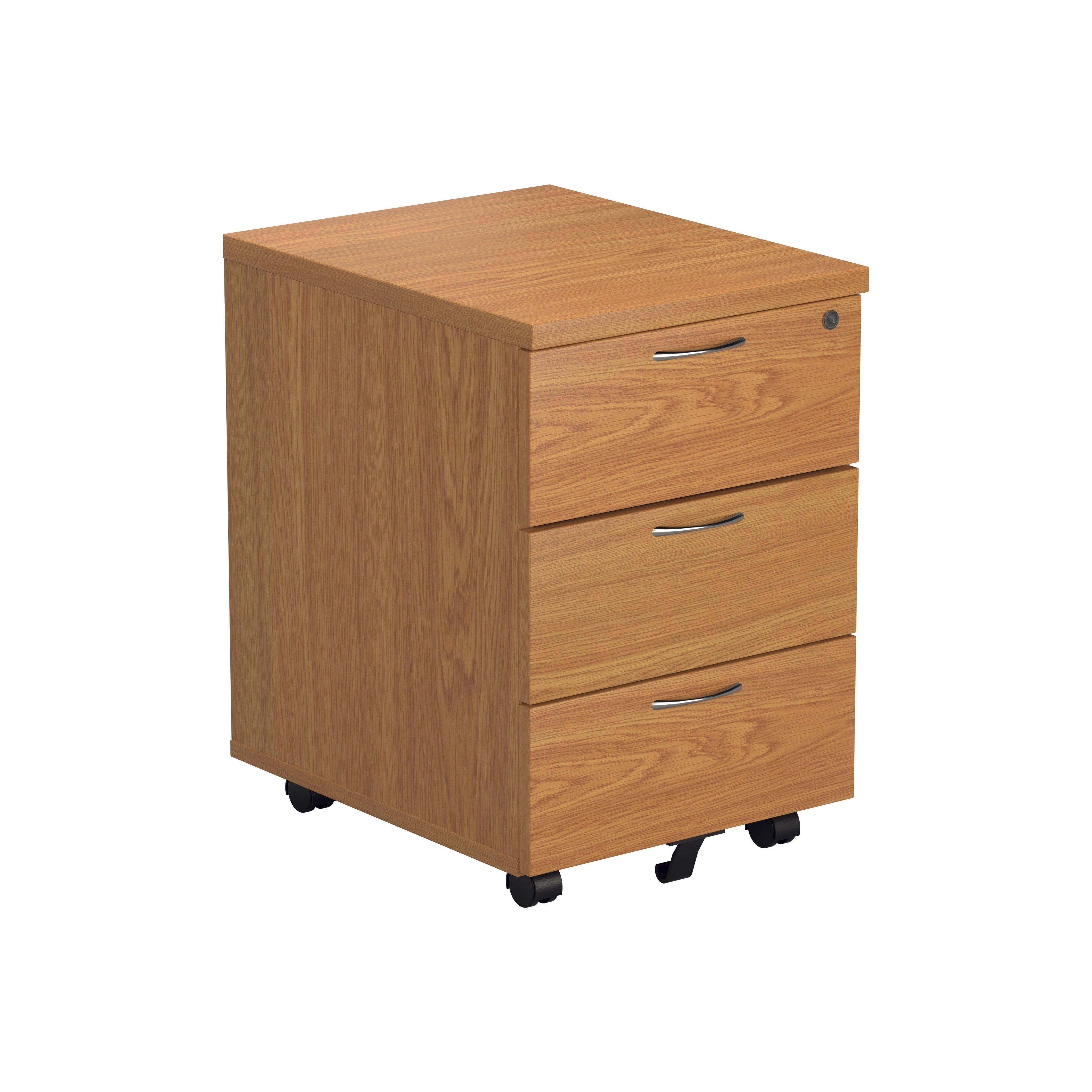 Mobile Under Desk Pedestal - Oak