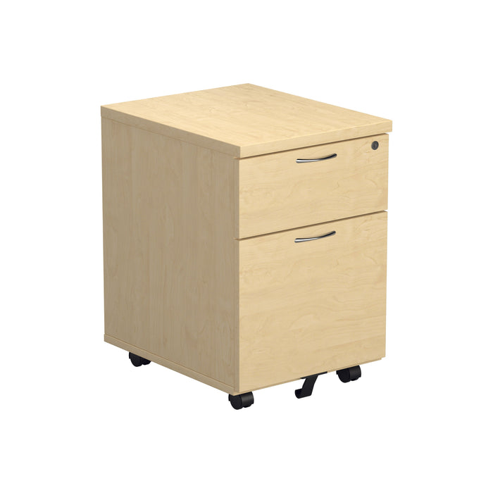 Mobile Under Desk Pedestal PEDESTALS TC Group Maple 2 Drawers 