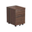 Mobile Under Desk Pedestal PEDESTALS TC Group Walnut 3 Drawers 