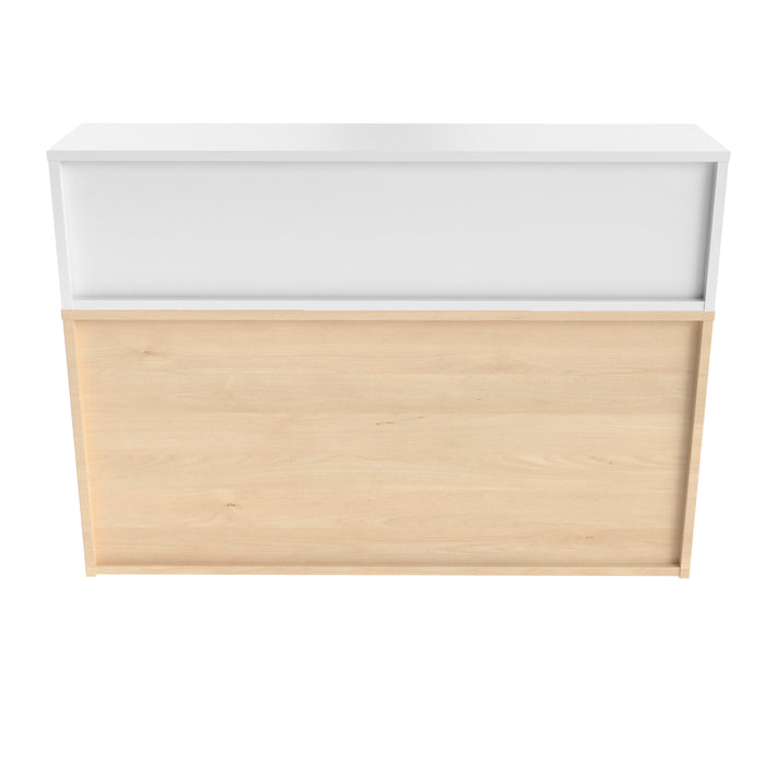 Modular Reception Straight Unit RECEPTION TC Group 800mm x 800mm With Counter Top Maple White