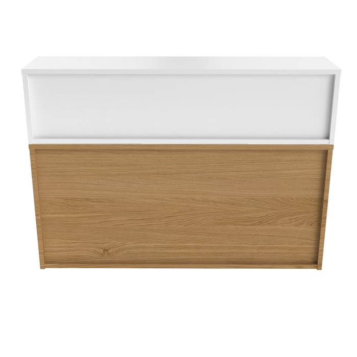 Modular Reception Straight Unit RECEPTION TC Group 800mm x 800mm With Counter Top Oak White