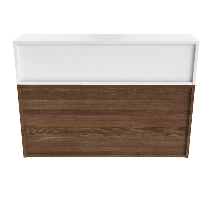 Modular Reception Straight Unit RECEPTION TC Group 800mm x 800mm With Counter Top Walnut White