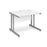 Momento rectangular office desk with silver frame Desking Dams White 1000mm x 800mm 